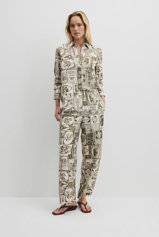 Print Washable Silk Pant