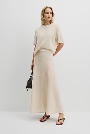 Flared Knit Skirt