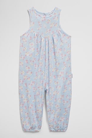 Organically Grown Cotton Sleeveless Texture Romper