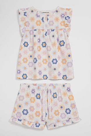 Short Sleeve Frill Sleep Set