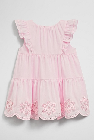 Sleeveless Scallop Frill Dress