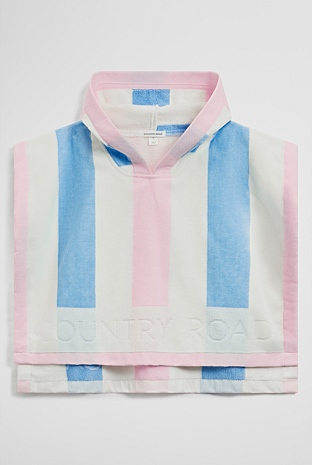 Stripe Swim Poncho