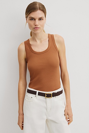 Scoop Neck Rib Tank