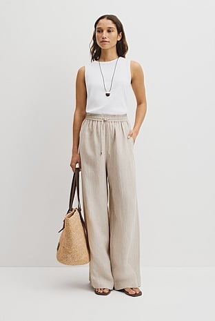Pull-On Linen Pant