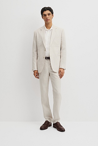 Regular Fit Linen Tailored Pant