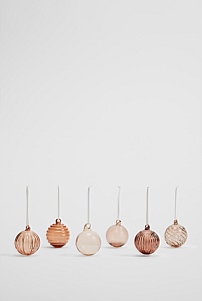 Small Glass Bauble Set of 6