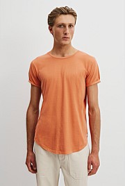 Australian Cotton Longline Garment Dyed T-Shirt