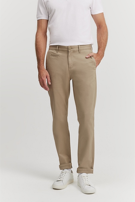 Australian Cotton Tapered Fit Stretch Chino