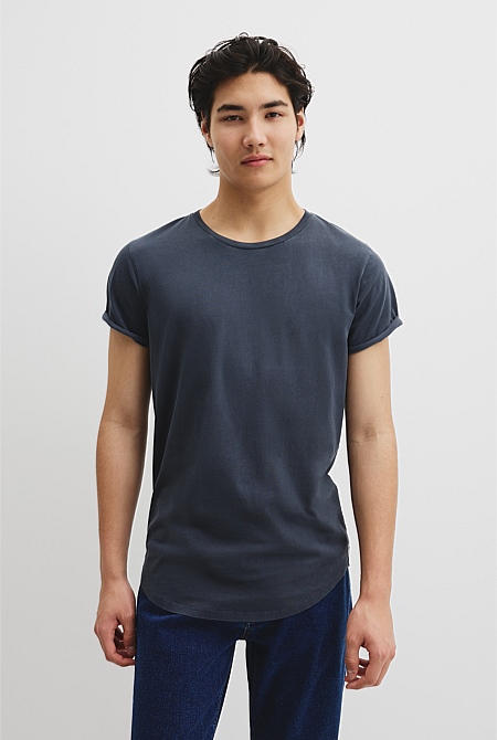 Australian Cotton Longline Garment Dye T-Shirt