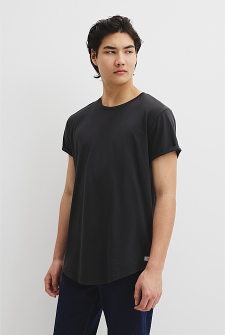 Australian Cotton Longline Garment Dye T-Shirt