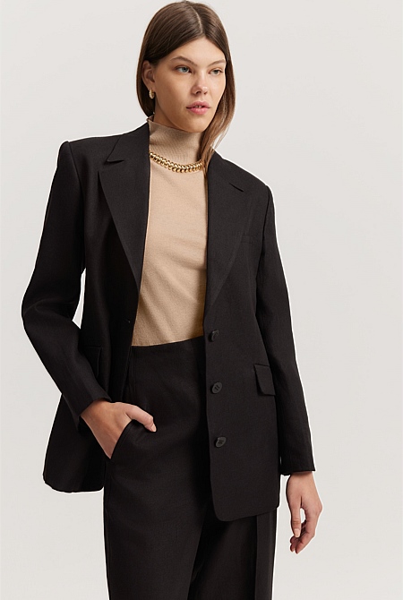 Linen Yarn Dyed Blazer