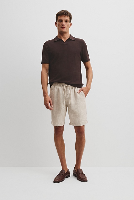 Organically Grown Linen Drawcord Short