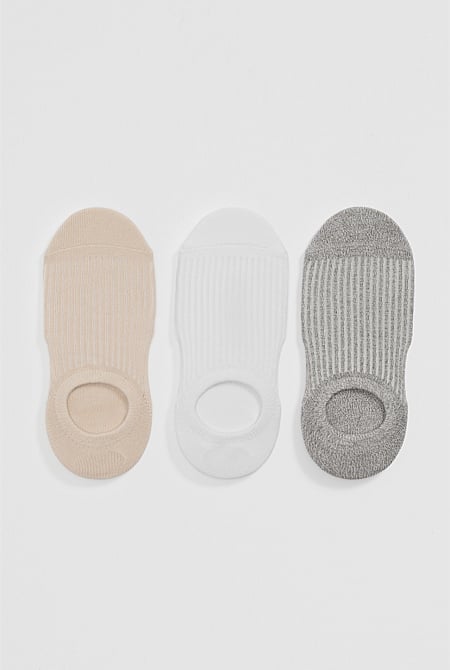 Rib No-Show Sock Pack of 3