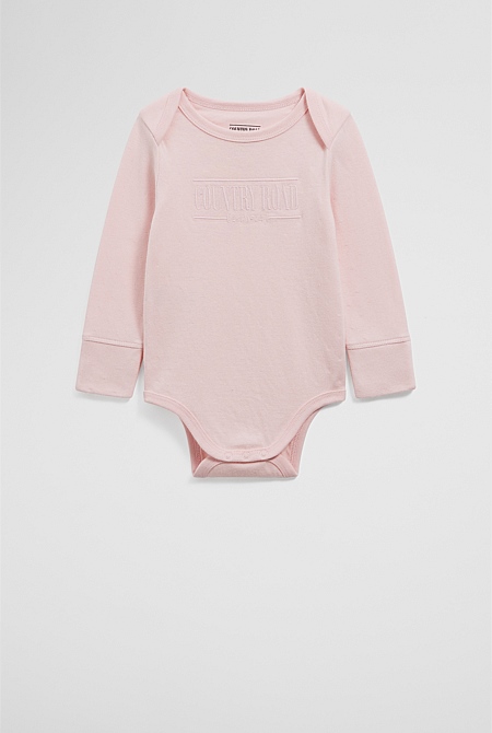 Organically Grown Cotton Heritage Long Sleeve Bodysuit