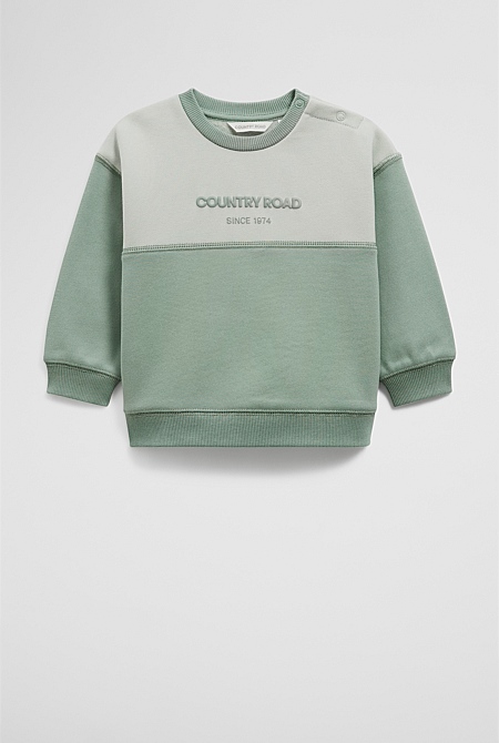 Australian Cotton Spliced Logo Sweat