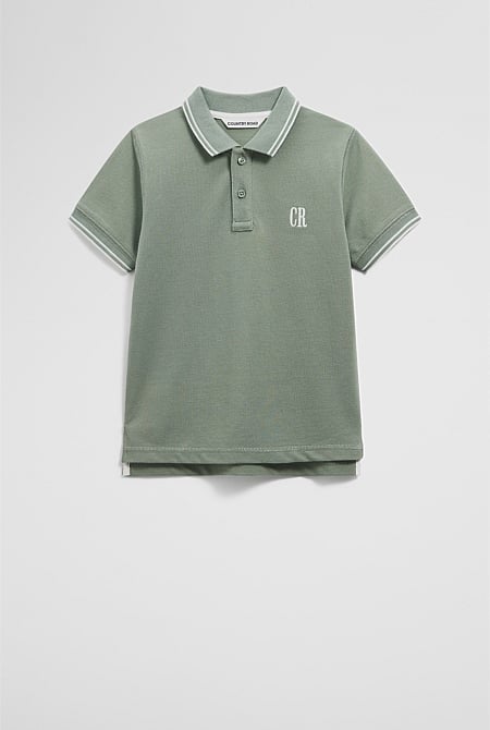 Organically Grown Cotton Logo Polo Shirt