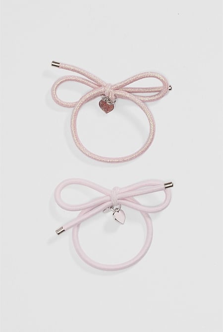 Bow Hair Tie Pack of 2