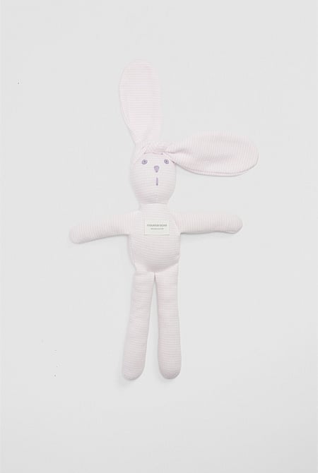 Organically Grown Cotton Rib Stripe Bunny