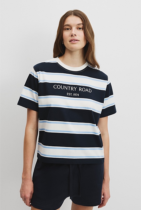 Australian Cotton CR Est. 1974 Stripe T-Shirt