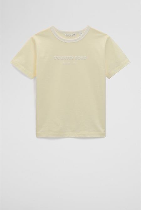 Australian Cotton Contrast Logo T-Shirt