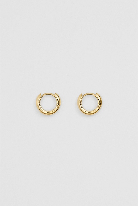 Tarnish-Resistant Small Slim Hoop