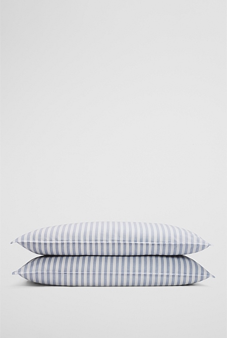 Brae Australian Cotton Stripe Standard Pillowcase Pair