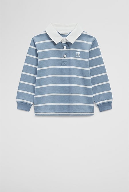 Organically Grown Cotton Stripe Rugby T-Shirt