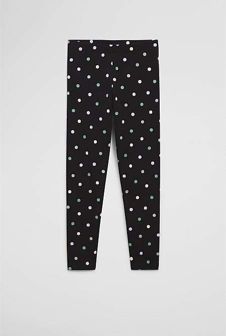 Organically Grown Cotton Blend Spot Legging