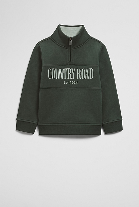 Verified Australian Cotton Heritage Half Zip Sweat