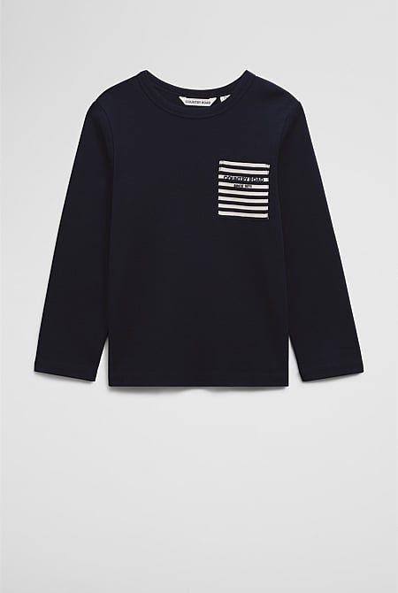 Organically Grown Cotton Long Sleeve Pocket T-Shirt