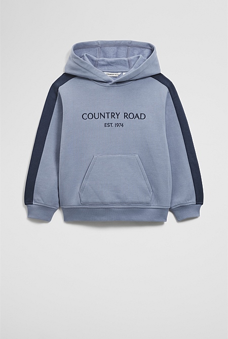 Organically Grown Cotton Panelled Hooded Sweat