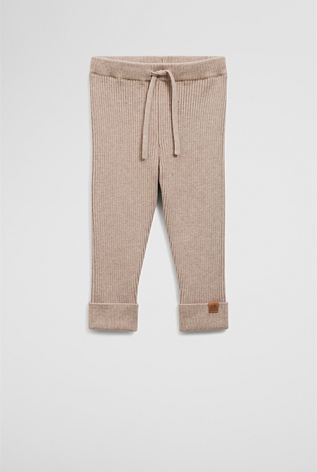 Organically Grown Cotton Blend Knit Legging
