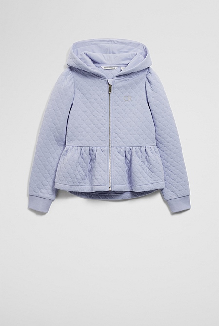 Quilted Zip-Through Sweat