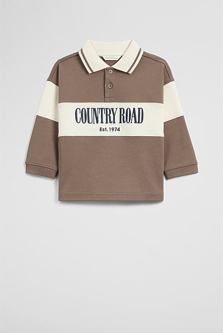 Organically Grown Cotton Logo Rugby T-Shirt