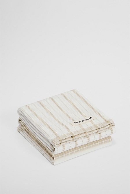 Laine Australian Cotton Tea Towel Pack of 3
