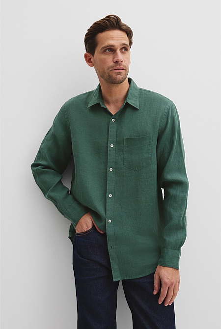Organically Grown Linen Regular Fit Shirt