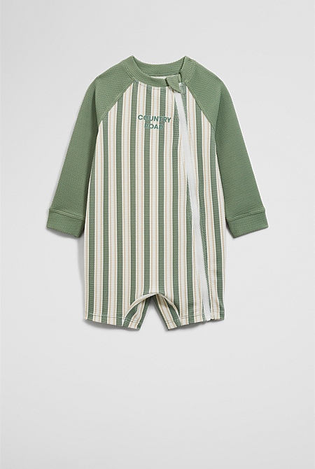 Stripe Logo Swimsuit