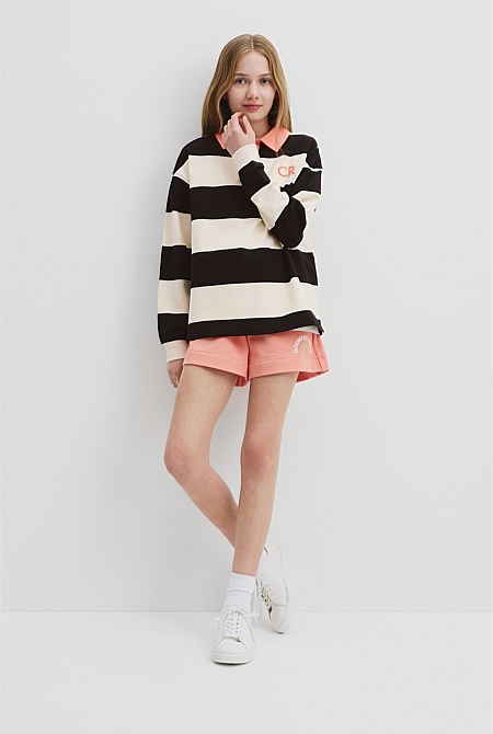 Organically Grown Cotton Stripe Rugby Top