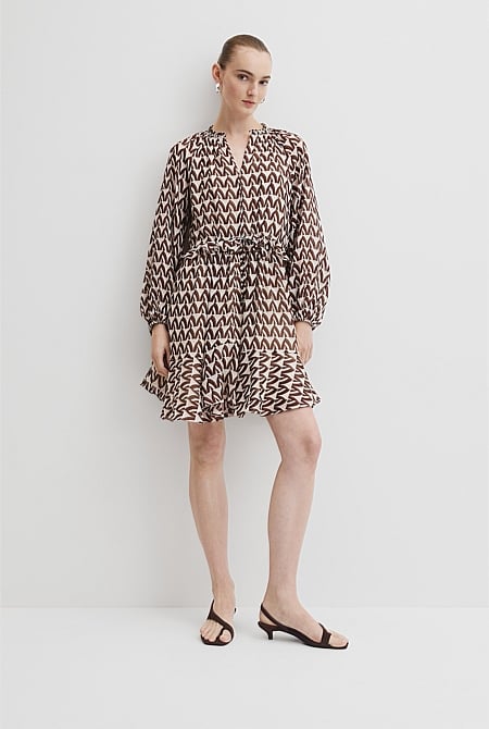 Print Drop Waist Mini