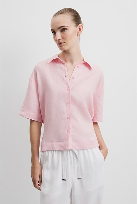 Organically Grown Linen Short Sleeve Shirt