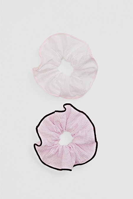 Gingham Scunchie Pack of 2