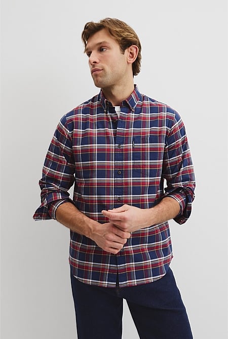Australian Good Earth Cotton Regular Fit Check Shirt