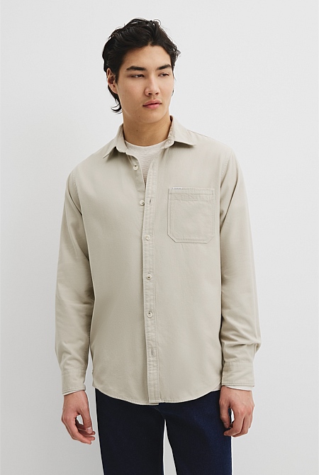 Regular Fit Brushed Cotton Shirt