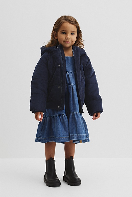 Cord Puffer Jacket
