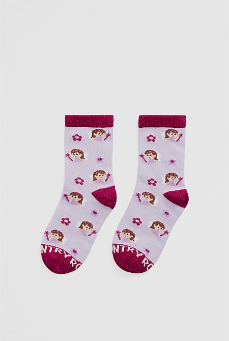 Organically Grown Cotton Blend Fairy Sock