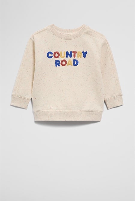 Australian Cotton Contrast Boucle Sweat