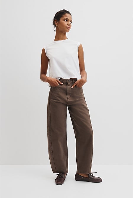 High Rise Barrel Jean