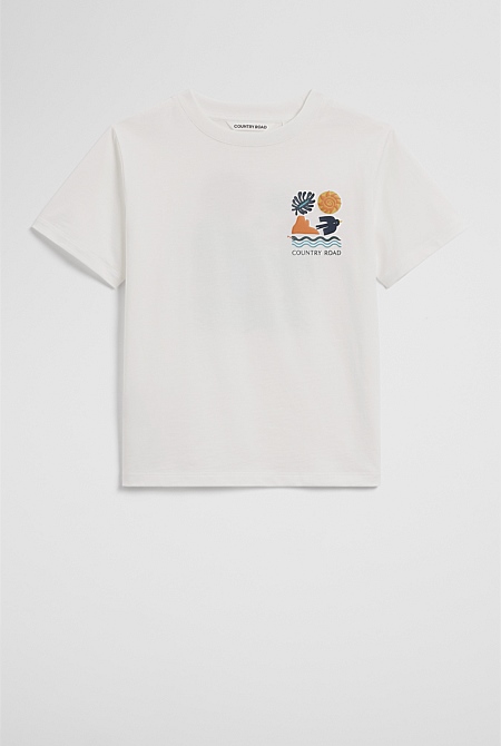 Australian Cotton Relaxed Mountain Short Sleeve T-Shirt