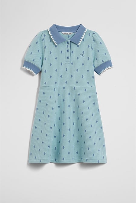 Australian Cotton Short Sleeve Jacquard Polo Dress
