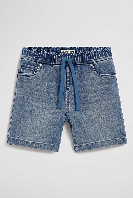 Pull On Denim Straight Pull On Denim Straight